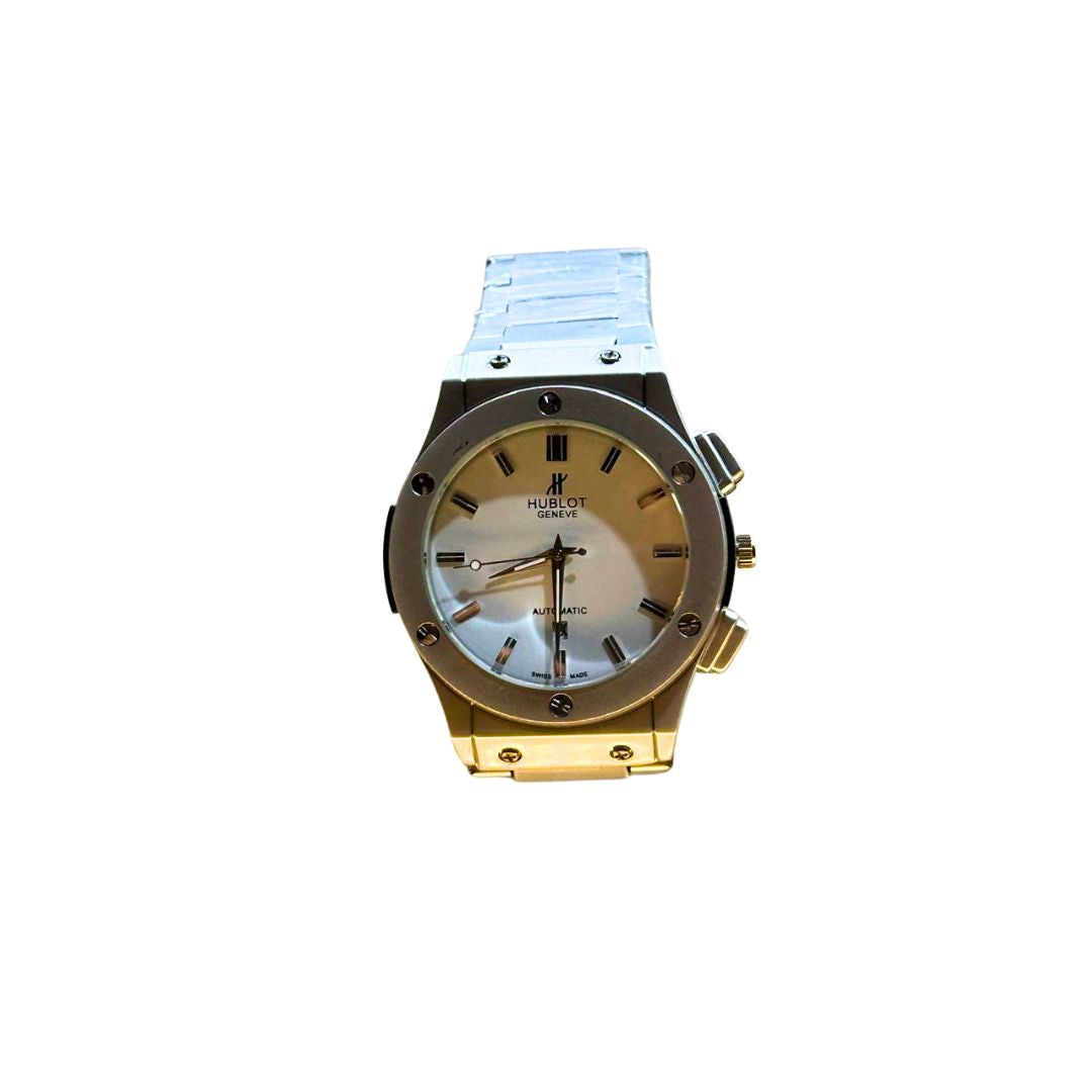 Hublot Geneve Master Lock Men’s Watch – Soft Strap, Classic Analog Wristwatch