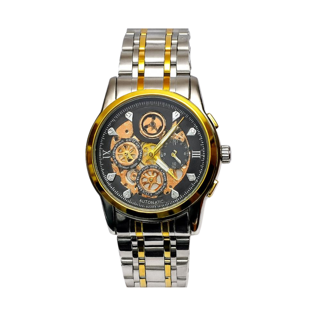 Luxury Skeleton Chronograph Watch for Men – Stainless Steel