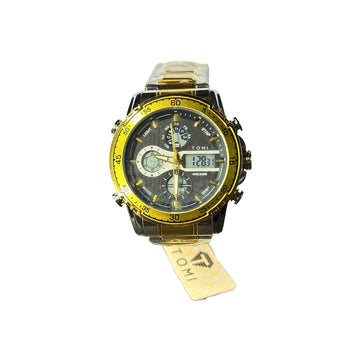 TOMI T-3010 Dual Time Men’s Watch – High Quality Stainless Steel Chain | Stylish & Durable |